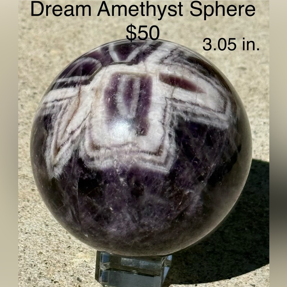 Dream Amethyst Decorative Sphere - Purple and White